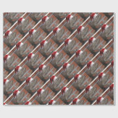 Papier Cadeau Lizard-Père Noël-Casquette (Plat)