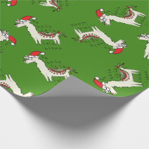 Papier Cadeau Llama Cute Drôle Noël Vacances