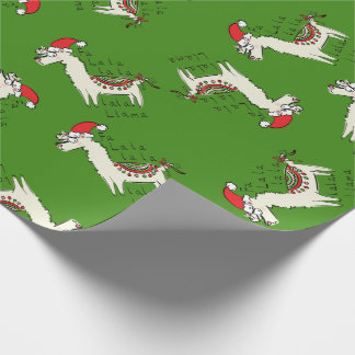 Papier Cadeau Llama Cute Drôle Noël Vacances