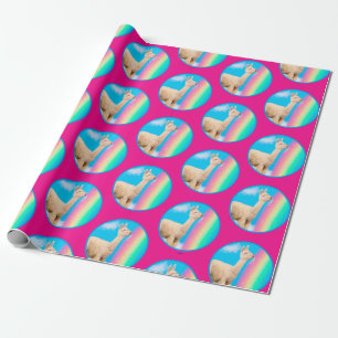 Papier Cadeau Llama Licking Rainbow