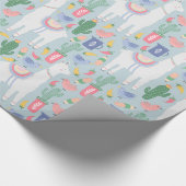 Papier Cadeau Llama lunaire et arc-en-ciel (Coin)