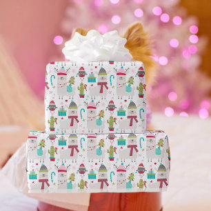Papier Cadeau Llama Passez Des Vacances Amusantes De Noël