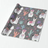 Papier Cadeau Llamas (Déroulé)