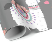 Papier Cadeau Llamas (Coin rond)