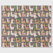 Papier Cadeau Llamas (Plat)