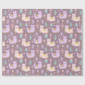 Papier Cadeau Llamas (Plat)