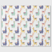 Papier Cadeau Llamas (Plat)