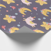 Papier Cadeau Llamas Dans Le Ciel (Coin)