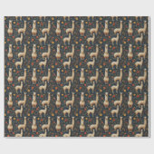 Papier Cadeau Llamas & Fleurs (Plat)