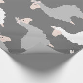 Papier Cadeau Llamas grises et blanches (Coin)