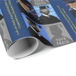 Papier Cadeau L'obtention du diplôme drôle Monkeys des