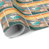Papier Cadeau Locaux uniquement | VW Surf Van (Coin rond)