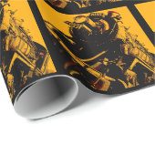 Papier Cadeau locomotive vintage (Coin rond)