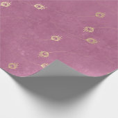 Papier Cadeau L'oeil Abstrait de Peacock plumes de rose (Coin)