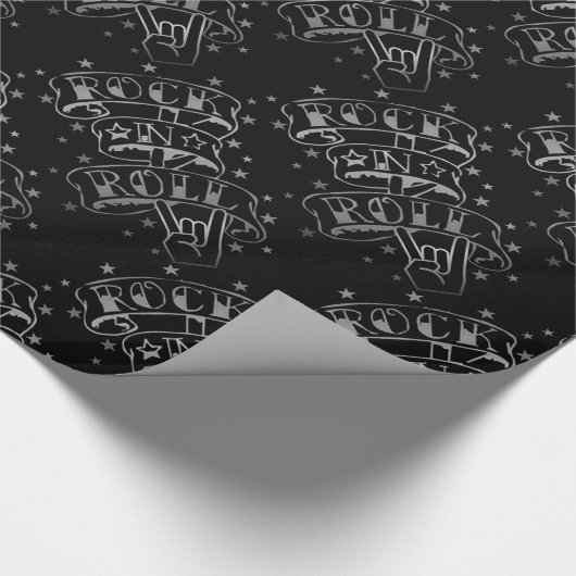 Papier Cadeau Logo Black & Silver Rock & Roll (Coin)