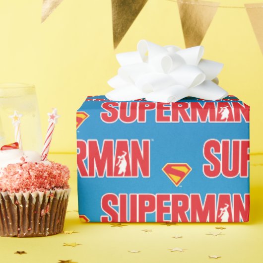 Papier Cadeau Logo classique Superman Bold (Fête d'anniversaire)