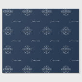 Papier Cadeau Logo d'affaires Blue Christmas Snowflake Lp (Plat)