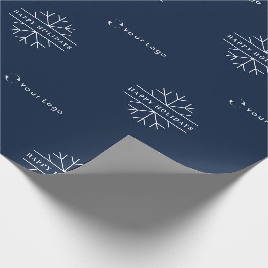 Papier Cadeau Logo d'affaires Blue Christmas Snowflake Lp (Coin)