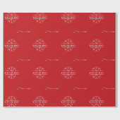 Papier Cadeau Logo d'affaires Red Christmas Snowflake Lp Wrapper (Plat)