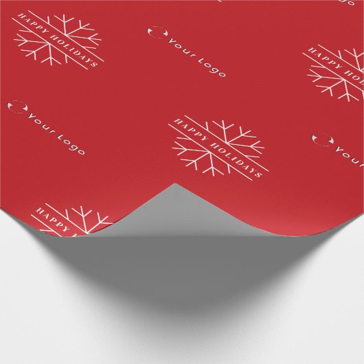 Papier Cadeau Logo d'affaires Red Christmas Snowflake Lp Wrapper (Coin)