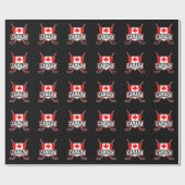 Papier Cadeau Logo de hockey sur drapeau du Canada (Plat)