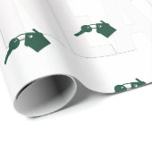 Papier Cadeau Logo de l'agence immobilière Papier papier tissu (Coin rond)