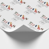 Papier Cadeau Logo de l'entreprise Merci client Noël d'affaires (Coin)