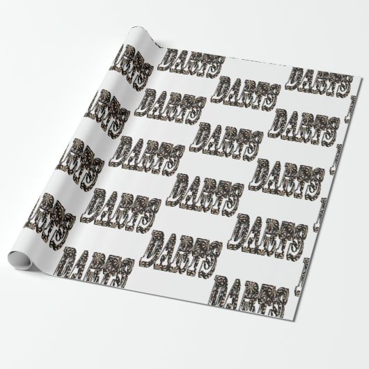 Papier Cadeau Logo de l'image de fléchettes, (Déroulé)