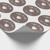 Papier Cadeau Logo de petite cabane de café (Coin)