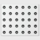 Papier Cadeau Logo de votre entreprise & Texte simple et moderne (Plat)