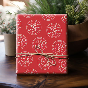 Papier Cadeau Logo d'entreprise de bureau avec coordonnées