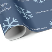 Papier Cadeau Logo d'entreprise de vacances de flocon de neige A (Coin rond)