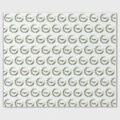 Papier Cadeau Logo d'entreprise Floral Wreath Noël (Plat)