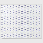 Papier Cadeau Logo d'entreprise Initiales personnalisées Bleu Bl (Plat)