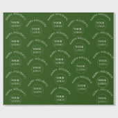 Papier Cadeau Logo d'entreprise Joyeux Noël vert  (Plat)