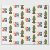 Papier Cadeau Logo d'entreprise moderne Noël Arbre de Noël (Plat)