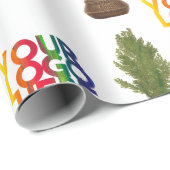 Papier Cadeau Logo d'entreprise moderne Noël Arbre de Noël (Coin rond)