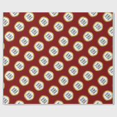 Papier Cadeau Logo d'entreprise Motif élégant en or blanc rouge  (Plat)