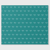 Papier Cadeau Logo d'entreprise Motif Turquoise papier d'envelop (Plat)