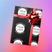 Papier Cadeau Logo d'entreprise ou toute image et texte modifiab