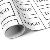 Papier Cadeau Logo d'entreprise personnalisé (Coin rond)