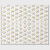 Papier Cadeau Logo d'entreprise personnalisé Marqué Blanc promot (Plat)