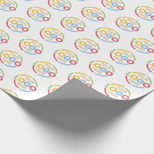 Papier Cadeau Logo d'entreprise personnalisé Marqué Blanc promot (Coin)