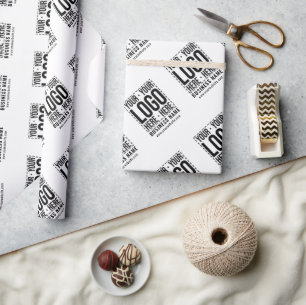 Papier Cadeau Logo d'entreprise personnalisé pour société modern
