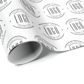 Papier Cadeau Logo d'entreprise personnalisée moderne marque com (Coin rond)