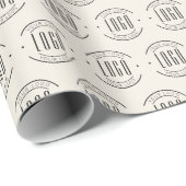 Papier Cadeau Logo d'entreprise personnalisée moderne marque com (Coin rond)