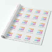 Papier Cadeau Logo d'entreprise promotionnel couleur personnalis (Déroulé)