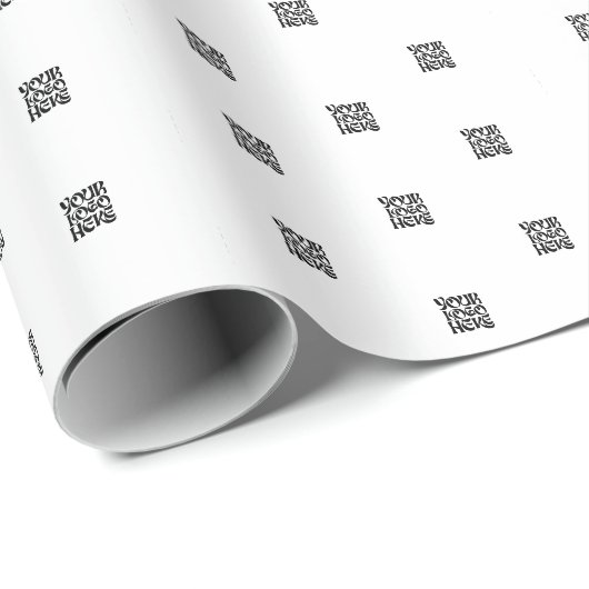 Papier Cadeau Logo d'entreprise simple et petits éléments texte (Coin rond)