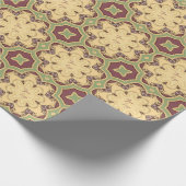 Papier Cadeau Logo d'entreprise vert de Bourgogne ivoire (Coin)