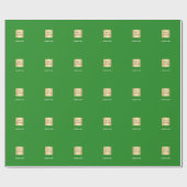 Papier Cadeau Logo d'entreprise vert forêt (Plat)